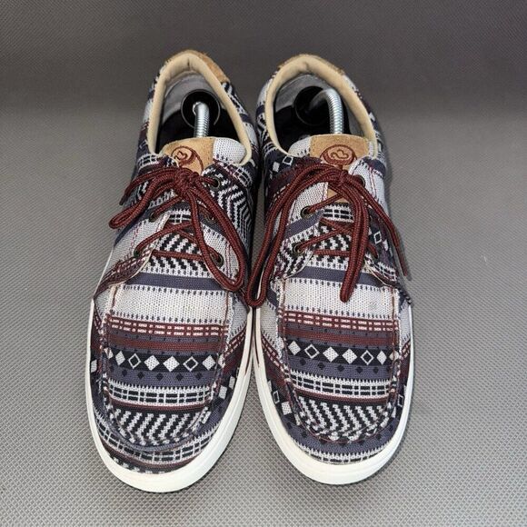Twisted X Hooey Loper Geometric Multicolor Textile Lace Sneaker Shoes Men’s 10.5 - Picture 2 of 8